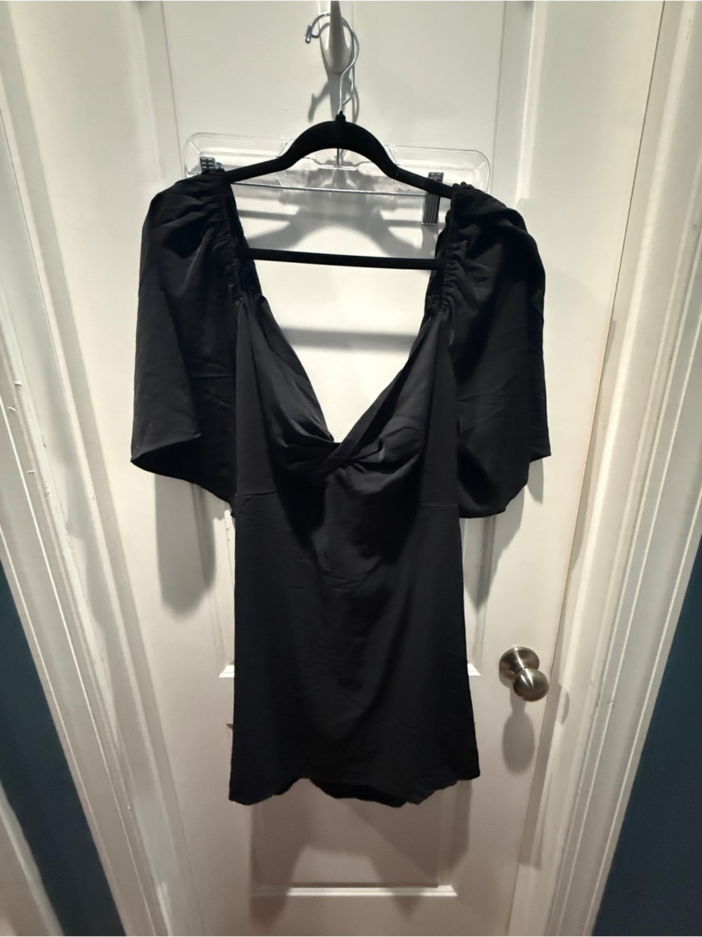 Abercrombie Black Puff Sleeve Mini Dress NWT